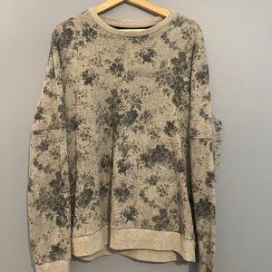 Zara Floral Print Sweater Gray XL